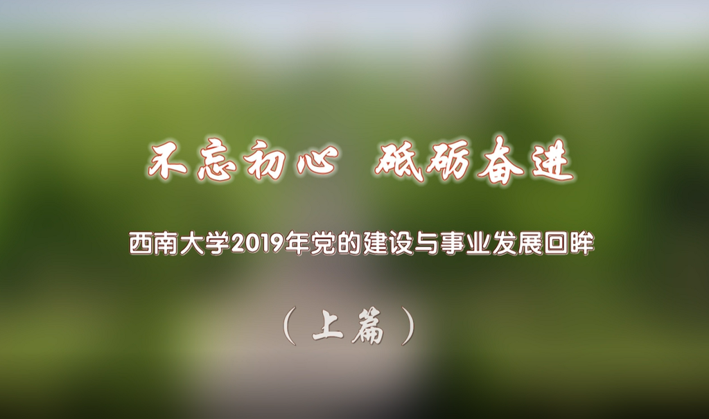 西南大学2019党建与事业发展回眸（上）